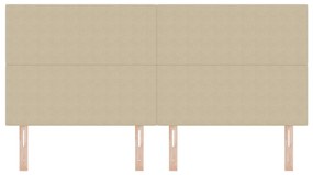 Cabeceira vidaXL Design Simples Verde Claro Cinza 200 cm Tecido de Cor