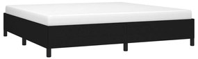 Estrutura de cama sem colchão 200x200 cm tecido preto