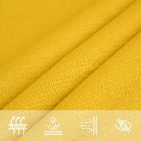 Para-sol estilo vela 160 g/m² 2,5x4 m PEAD amarelo