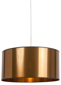 Candeeiro de suspensão design branco com abajur em cobre 50 cm - Combi 1 Industrial