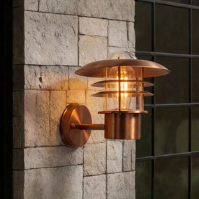 Candeeiro de parede exterior vintage cobre IP44 - Prato