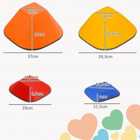 Conjunto de 11 pedras de equilíbrio para crianças, para percursos de motricidade, empilháveis e antiderrapantes, multicoloridas