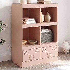Aparador alto 67x39x95 cm aço rosa