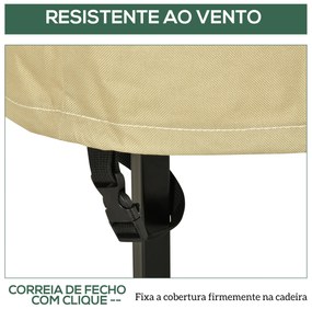Capa para Cadeiras Empilháveis 90x70x115 cm Capa para Cadeiras de Jard