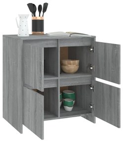Aparadores 2 pcs 70x41x75 cm derivados de madeira cinza sonoma