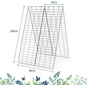 Treliça de 2 peças Treliça de Pepinos para Varanda de Jardim em Estufa