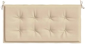 Almofadão p/ banco de jardim 100x50x4cm tecido oxford bege