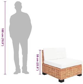 Conjunto de sofás 27 pcs vime genuíno