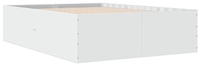 Estrutura de cama 140x200 cm derivados de madeira branco