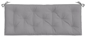 Almofadão p/ banco de jardim 120x50x7 cm tecido oxford cinza