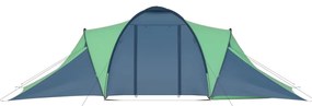 Tenda de campismo para 6 pessoas azul e verde