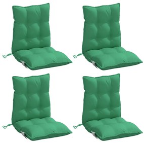 Almofadões cadeira encosto baixo 4 pcs tecido oxford verde
