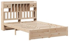 Cama com estante sem colchão 150x200 cm pinho maciço