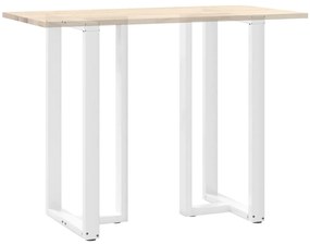 Pés de mesa de bar em forma de T, 2 peças, branco, 60x35x(110-111) cm,