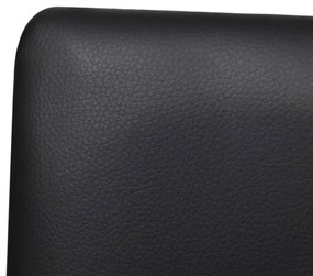 Cadeiras de jantar cantilever 6 pcs couro artificial preto