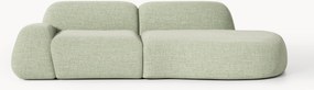 Módulo com chaise longue em bouclé Wolke (3 lugares)
