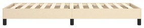 Estrutura de cama 90x190 cm tecido cor creme