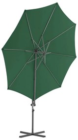 Guarda-sol de jardim com base portátil verde