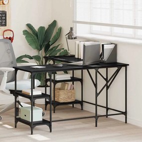 vidaXL Mesa Carvalho Preto 139 x 139 x 75 cm Madeira processada