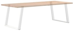 Pés de mesa de jantar em forma de U, 2 peças, branco, 90x (72-73) cm,