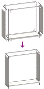 Suporte para lenha 90x28x90 cm aço laminado a frio branco