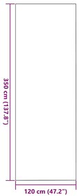 Tapete Retangular vidaXL Castanho 120x350 cm