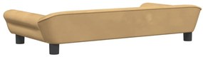 Sofá infantil 100x50x26 cm veludo castanho