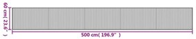 Tapete retangular 60x500 cm bambu castanho
