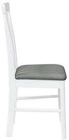 Cadeiras de jantar com almofadões 2 pcs madeira maciça branco