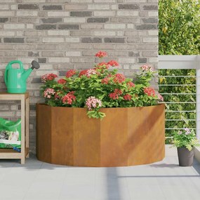 vidaXL Floreira Ferro Enferrujado 120 x 60 x 50 cm