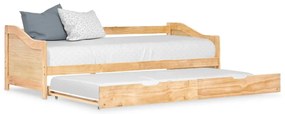 Estrutura sofá-cama de puxar 90x200 cm madeira pinho