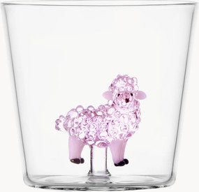 Copo em vidro de borossilicato artesanal Pink Sheep