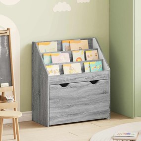 vidaXL Estante Infantil com gaveta Cinza Sonoma 60 x 29,5 x 69 cm