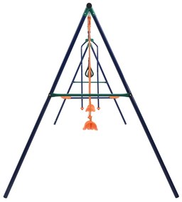 Conjunto de baloiços com argolas de ginástica e 4 assentos aço