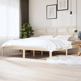 vidaXL Estrutura de cama 200x200 cm madeira de pinho maciça