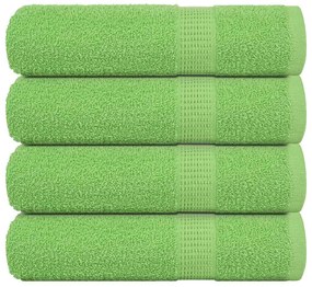vidaXL Toalhas banho FROGN 4 pcs 100x150 cm 360 g/m² verde maça