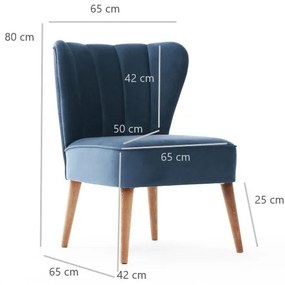 Cadeirão Layla – Azul – 65x80x65 cm