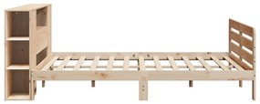 Cama sem colchão 200x200 cm madeira de pinho maciça