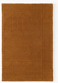 Tapete de lã artesanal com relevo Alexia