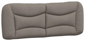 Cama sem colchão 140x200 cm tecido castanho-acinzentado