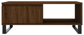 Mesa de centro 90x60x35 cm derivados madeira carvalho castanho