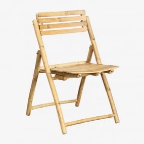 Cadeira De Jantar Dobrável Em Bambu Nelida Bambu & Sem Almofada - Sklum