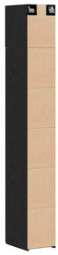 Armário de Armazenamento Slim vidaXL Carvalho Preto 30x42.5x225 cm Mad