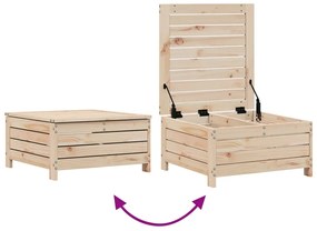 6 pcs conjunto sofás de jardim madeira de pinho maciça