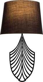 Aplique de Parede Asaf – Preto – 15 x 28 cm
