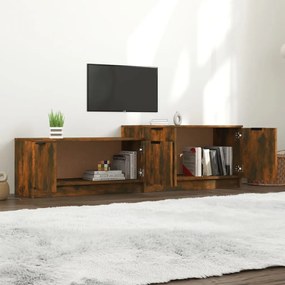 Móvel p/ TV 158,5x36x45cm madeira proc. cor carvalho fumado