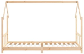 Estrutura de cama infantil 90x200 cm pinho maciço