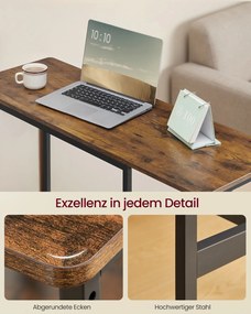 Conjunto de mesa de bar com bancos de bar e prateleira de arrumação prática em castanho vintage e preto