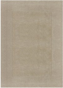 Tapete de lã artesanal de pelo curto com rebordo Textured Border