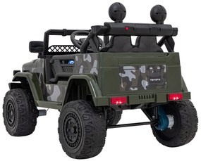 Jipe elétrico para Crianças Toyota FJ Cruiser 12V 4x4, Rodas Espuma EVA, Assentocouro ecológico Verde Camuflado
